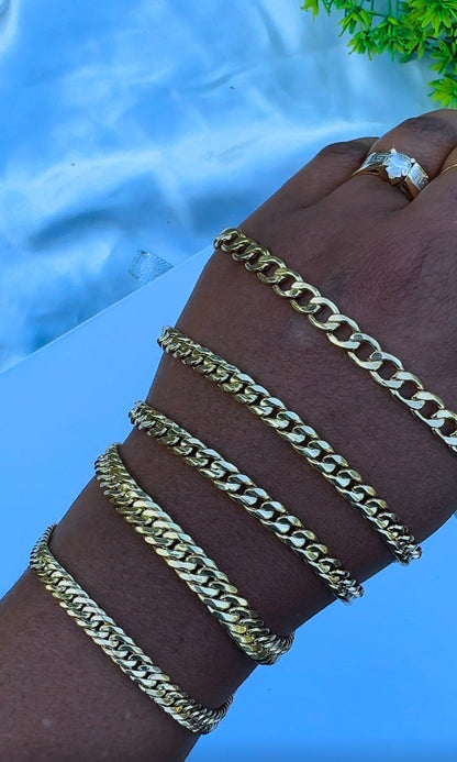 18K Solid Gold Cuban Bracelet – 4.1g | 7.5 Inches