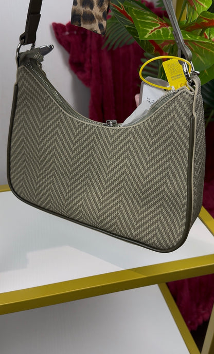 Olive Green Textured Fabric Bag | LARYZ Everyday - 022 | Medium