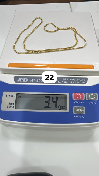 18ct Solid Gold Bestselling Franco Chain | 18 - 24 Inches