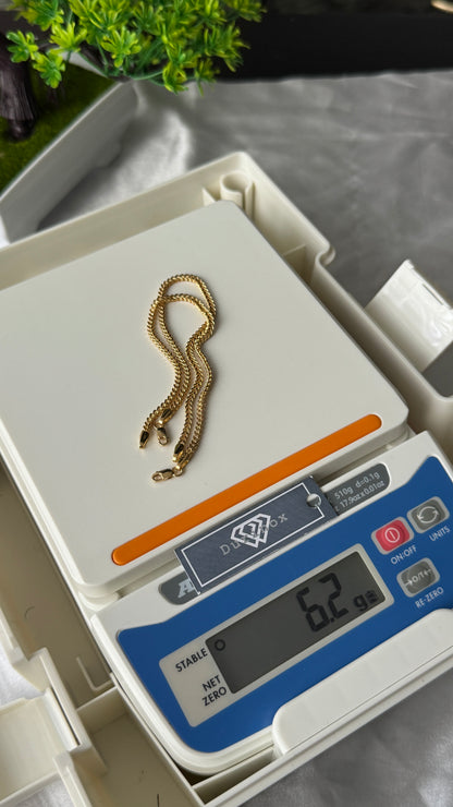 18K Solid Gold Franco Bracelet – 2.1g & 3.1g - 7.5 Inches