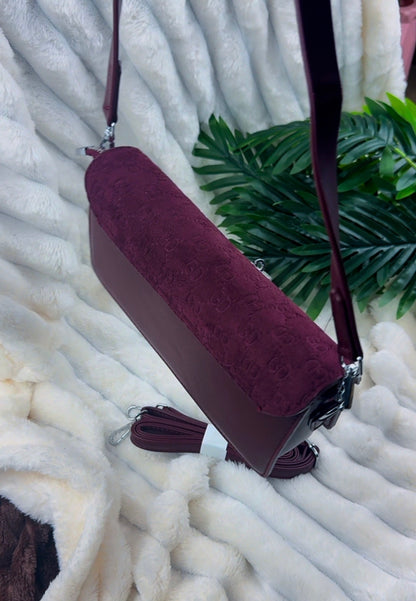 Burgundy Structured Women's Flap Wallet Bag | LARYZ Everyday - 025
