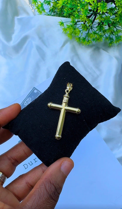 18k Solid Gold Cross Pendant | 2.4g
