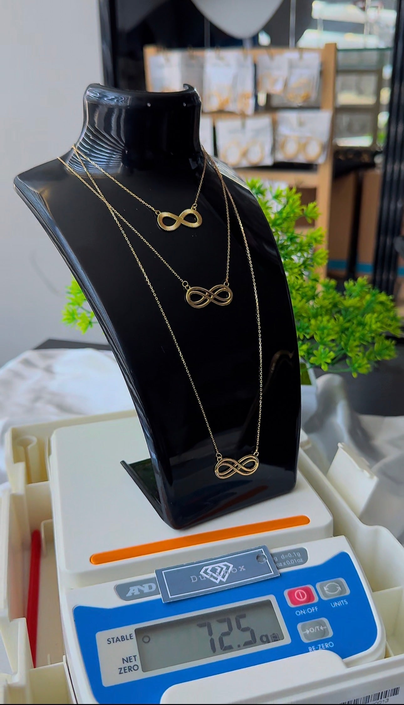 Deglag 18ct Solid Gold Infinity Instant Chain Necklace