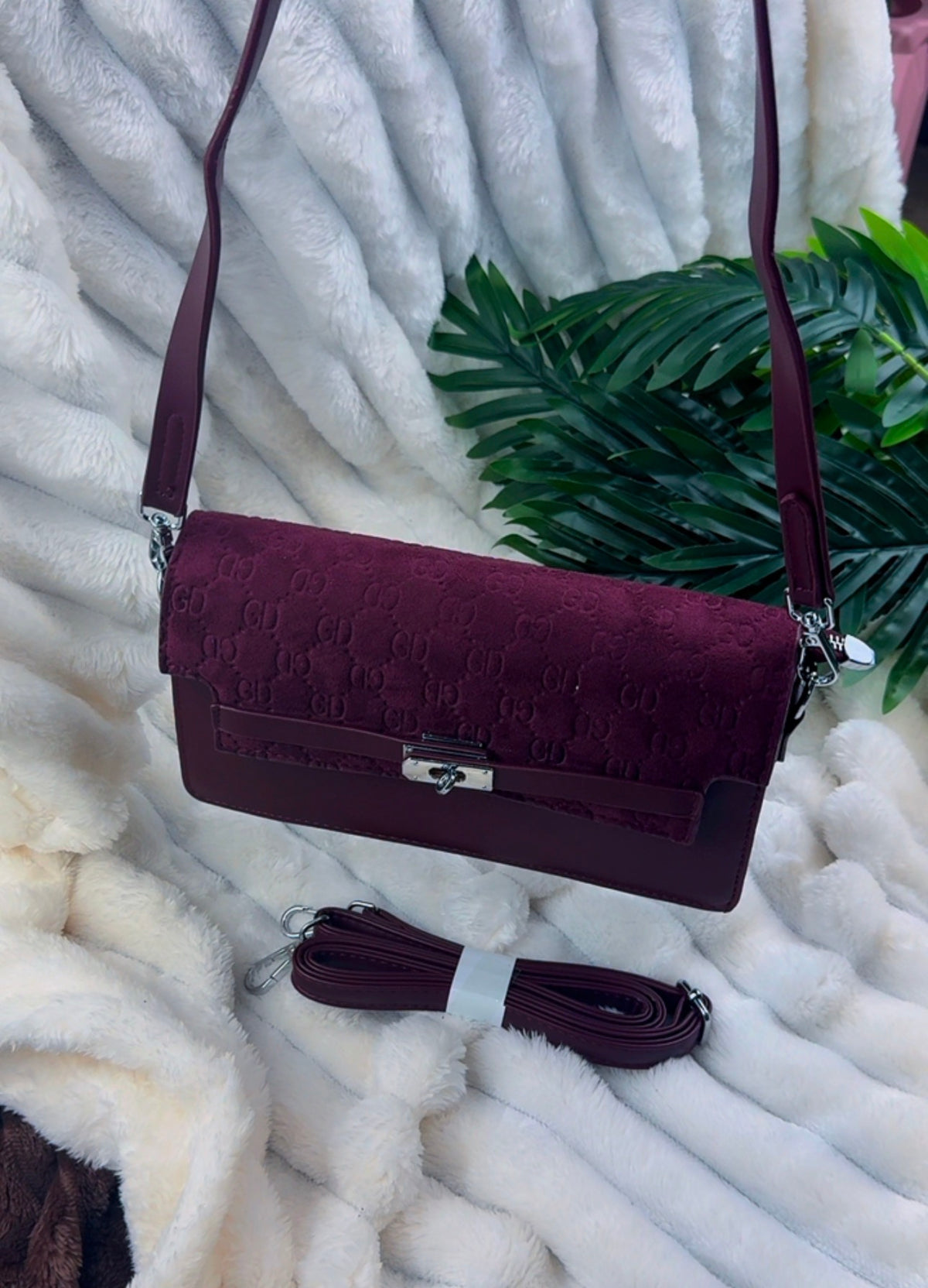 Burgundy Structured Women's Flap Wallet Bag | LARYZ Everyday - 025