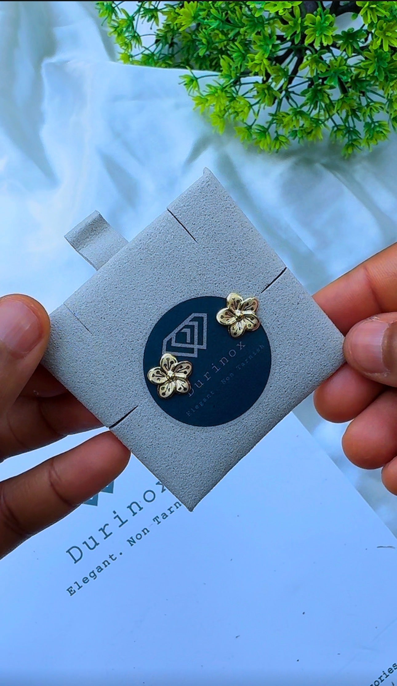 18K Solid Gold Textured Stud Earrings – Floral, Greek Key Clover & Bow Statement Stud Earrings (Pick Your Style) | 1.5 - 2.0g
