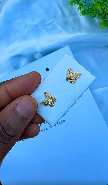 18 Karat Solid Gold Screw Stud Earrings
