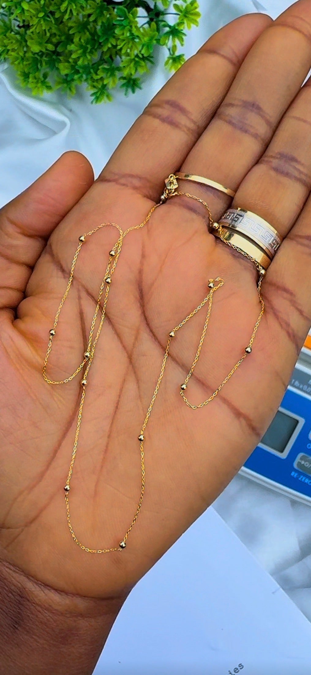 Deegad 18 Karat Real Gold Chain Necklace 18 Inches
