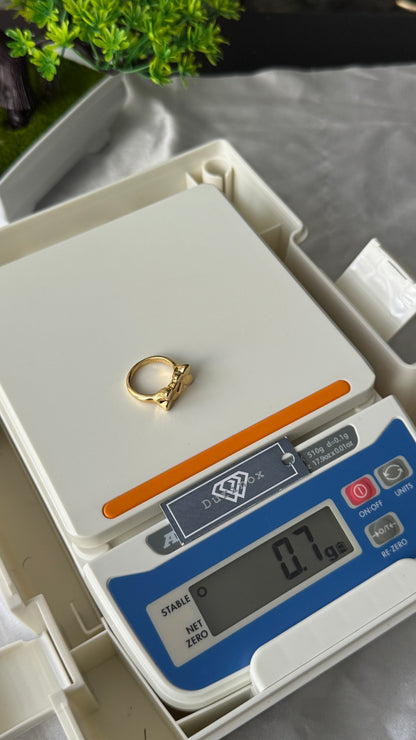 18K Solid Gold Chunky Fashion Rings For Women- Lightweight 1g or Less (Extra Extra)