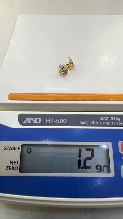 Degems 18ct Real Gold Pin Stud Earrings
