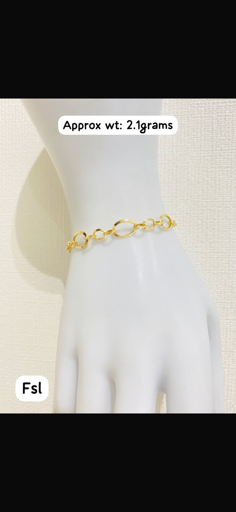 18K Solid Gold Link Bracelet 2.2g | 7.5 Inches