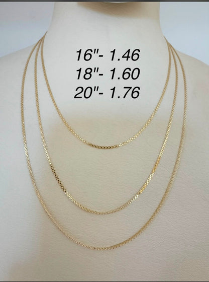 18ct Solid Gold Carpet Chain 20 Inches | Lightweight (1mm) | 1.74g