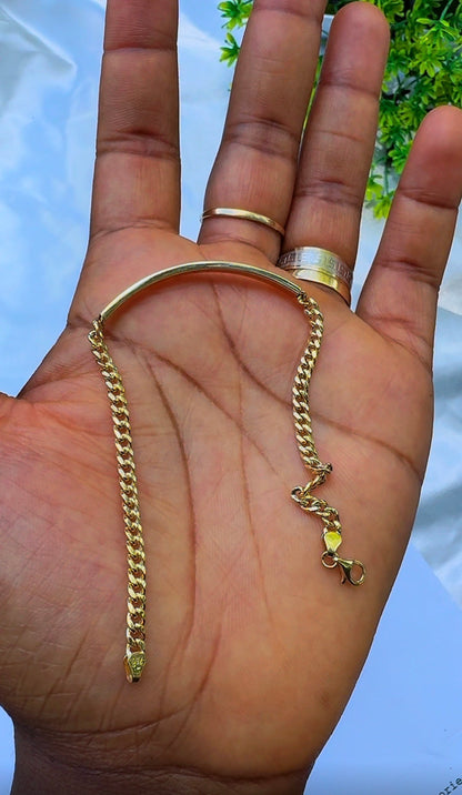 18K Solid Gold Molded Bracelet | 2.9g | 7.5 Inches
