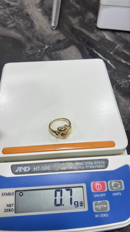 18K Solid Gold Chunky Fashion Rings For Women- Lightweight 1g or Less (Extra Extra)