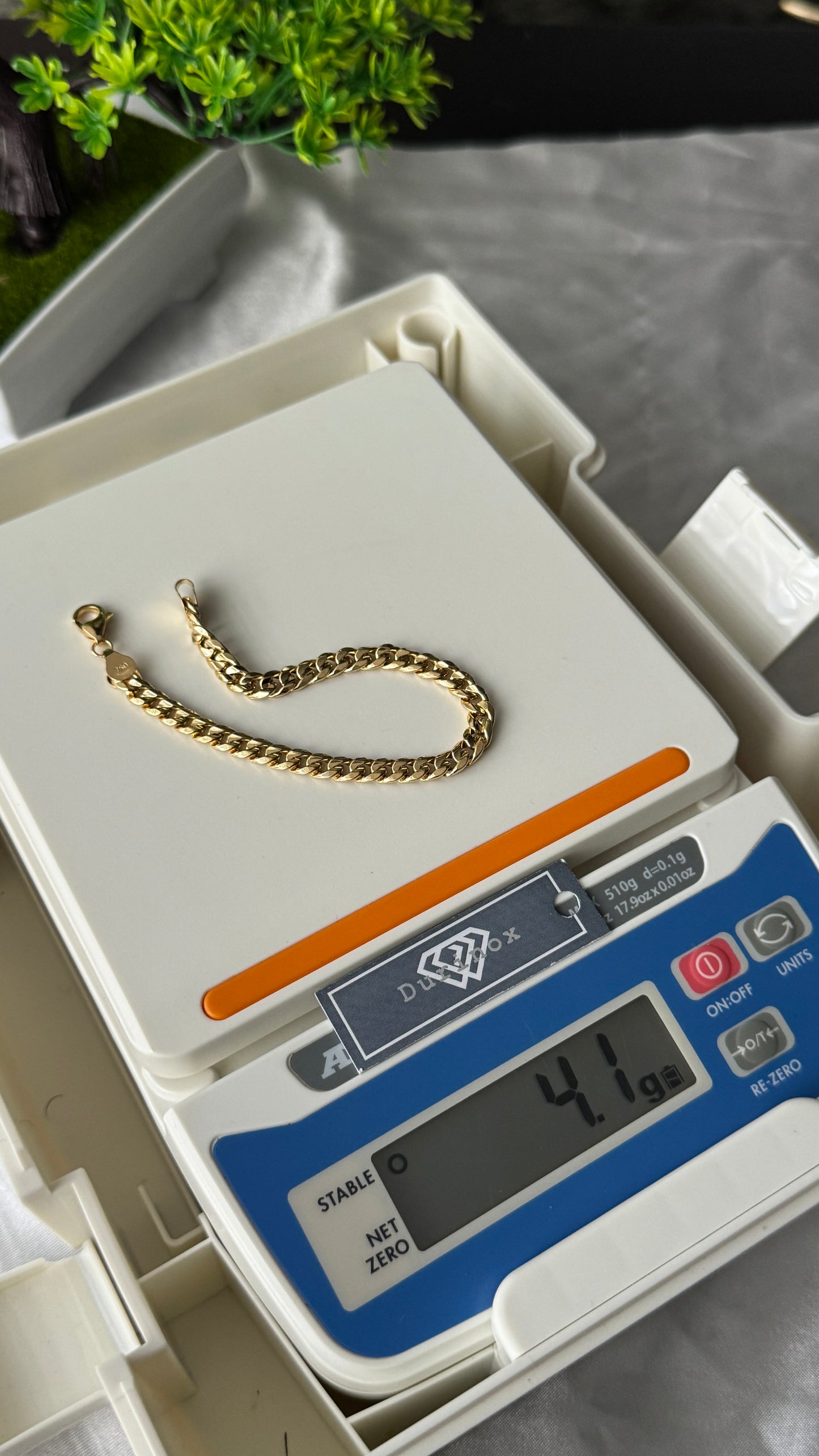 18K Solid Gold Cuban Bracelet – 4.1g | 7.5 Inches