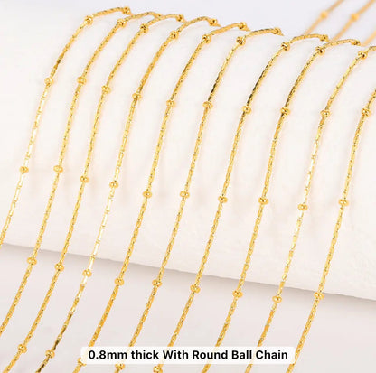 Dicab Stainless Steel Flat Round Snake and Rope Chains