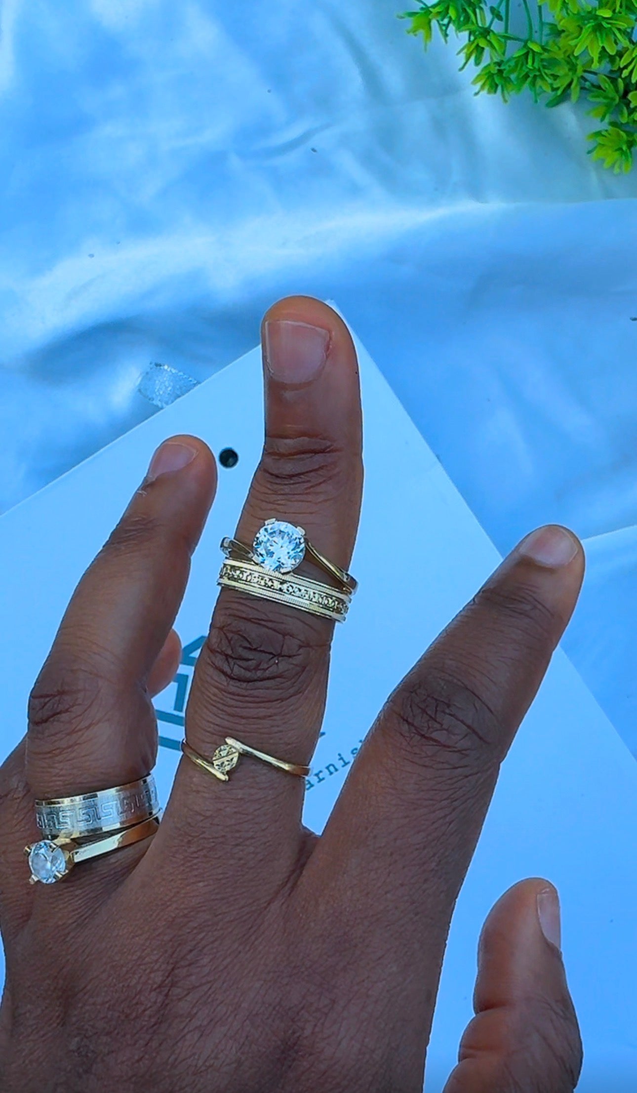 18K Solid Gold Engagement Ring For Women | Sizes 8 & 9