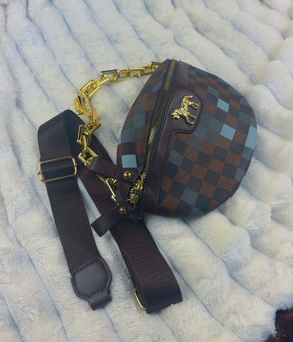 Women’s Chequered Saddle Waist Bag | LARYZ Everyday 059 (Small)