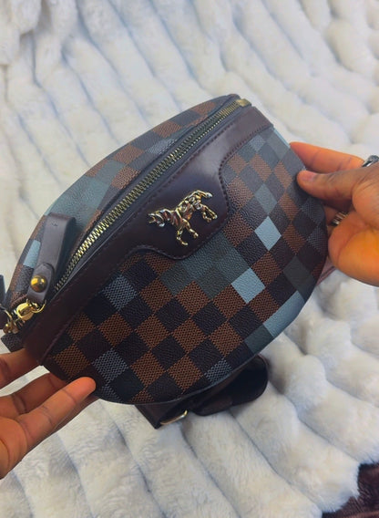 Women’s Chequered Saddle Waist Bag | LARYZ Everyday 059 (Small)