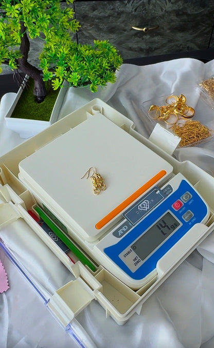 18 Karat Solid Gold Drop Earrings | Multitone & Yellow Gold