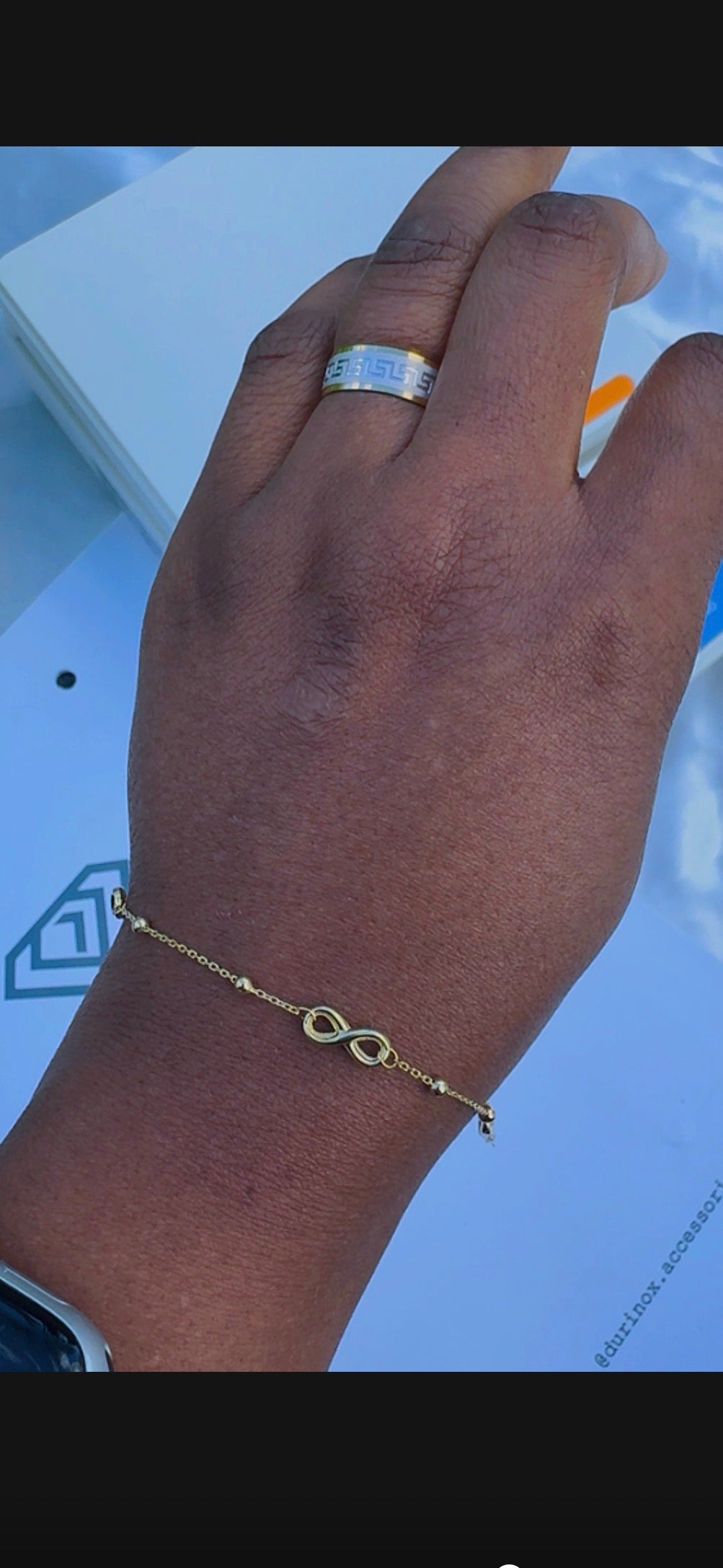 Dufagg 18K Solid Gold Bracelets 7.5 Inches