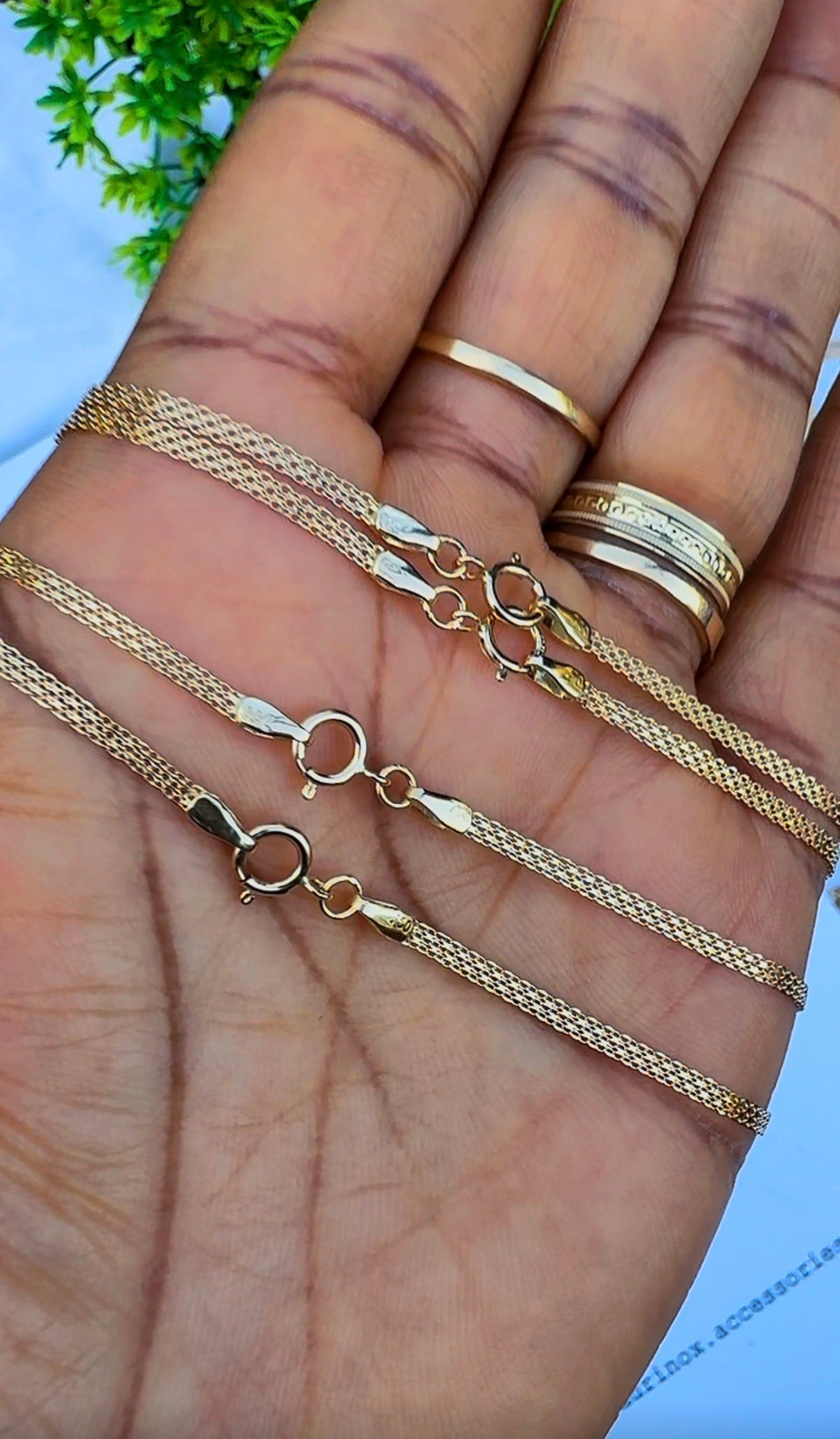 18ct Solid Gold Carpet Chain 18 - 22 Inches | 2.6g & 3.1g