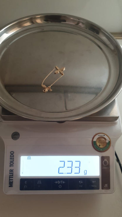 Diigaf 18K Pure Gold Inscribed Bracelets