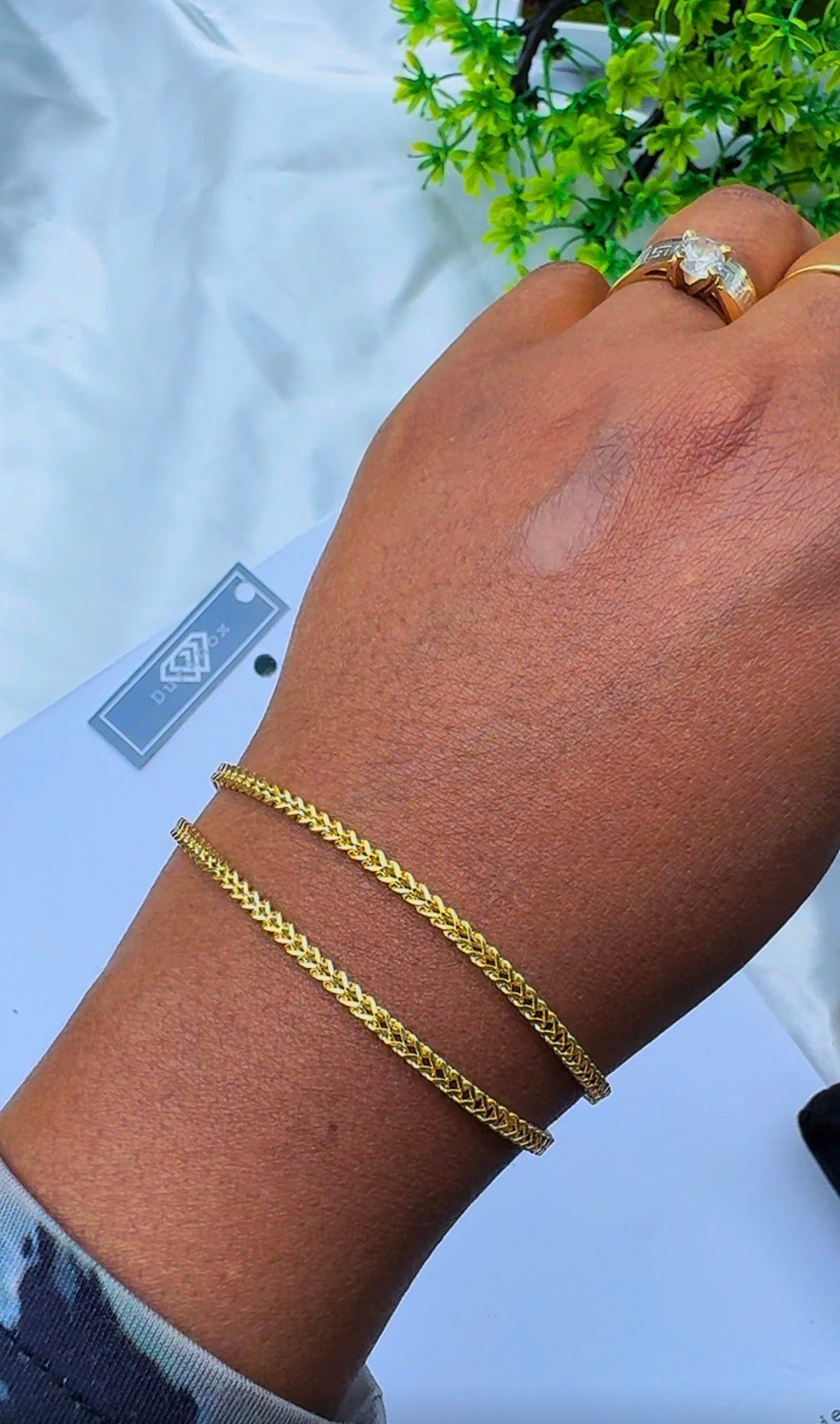 18K Solid Gold Franco Bracelet – 2.1g & 3.1g - 7.5 Inches