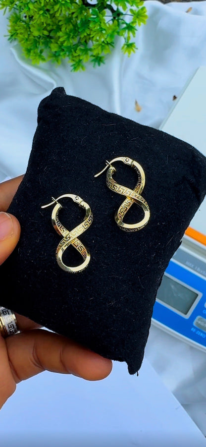 DefaK 18 Karat Solid Gold Hoop Earrings