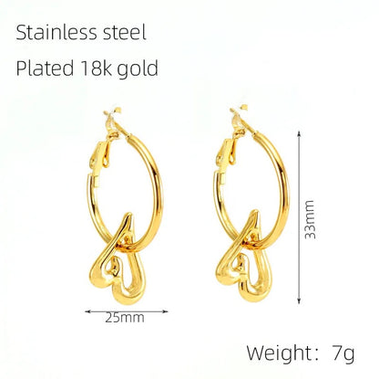 Buy Dema 18K Gold Plated Stainless Steel Hoops For Women and Teenagers