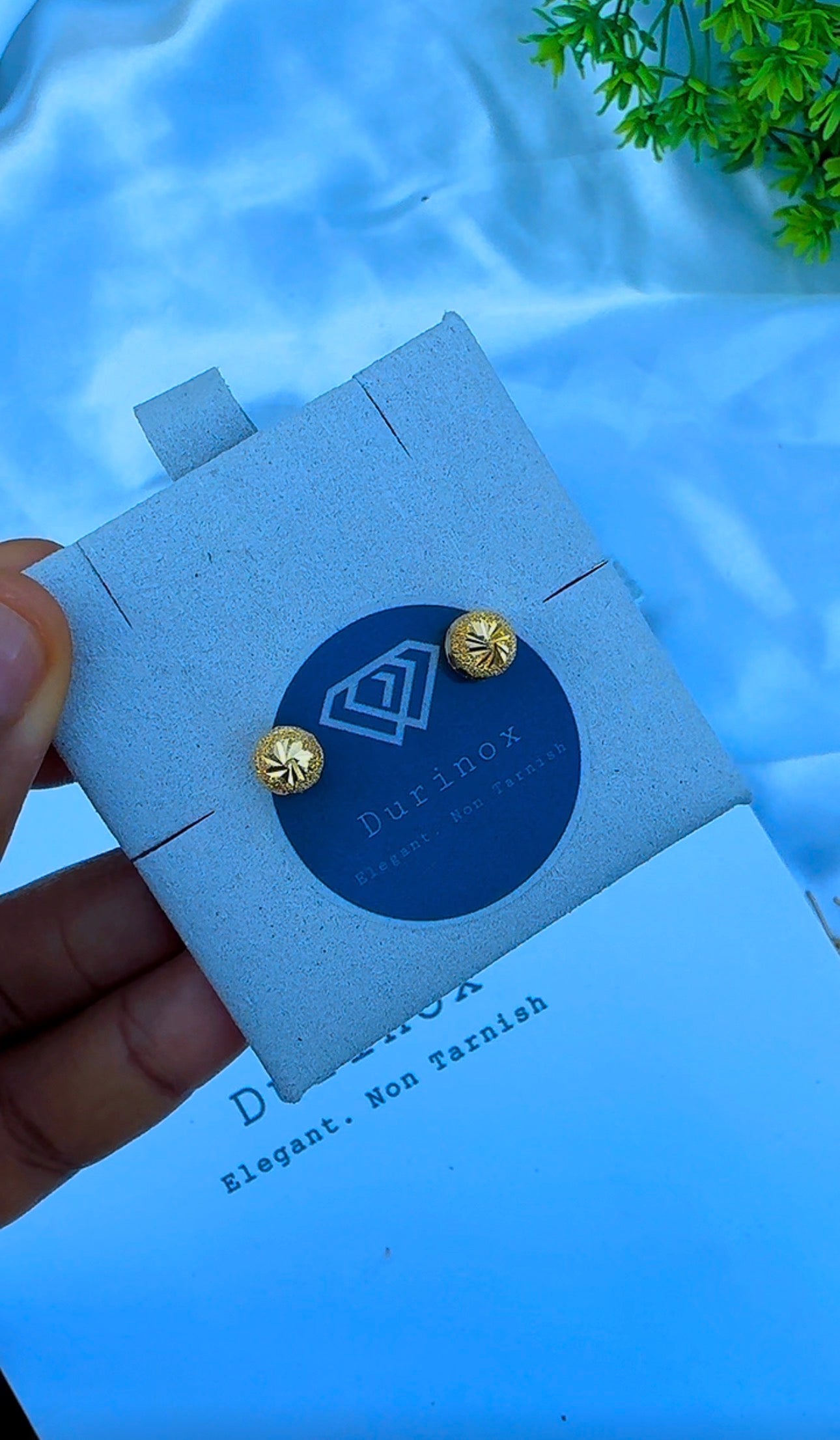 21 Karat Solid Gold Ball Stud Earrings | 1.8g & 2.0g | 3 Different Designs