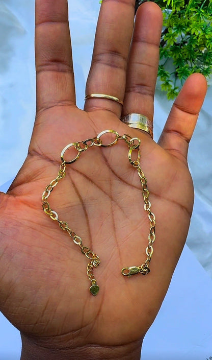 18K Solid Gold Link Bracelet 2.2g | 7.5 Inches