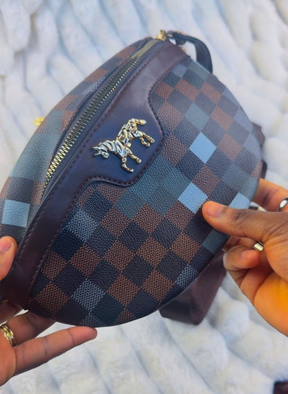 Women’s Chequered Saddle Waist Bag | LARYZ Everyday 059 (Small)