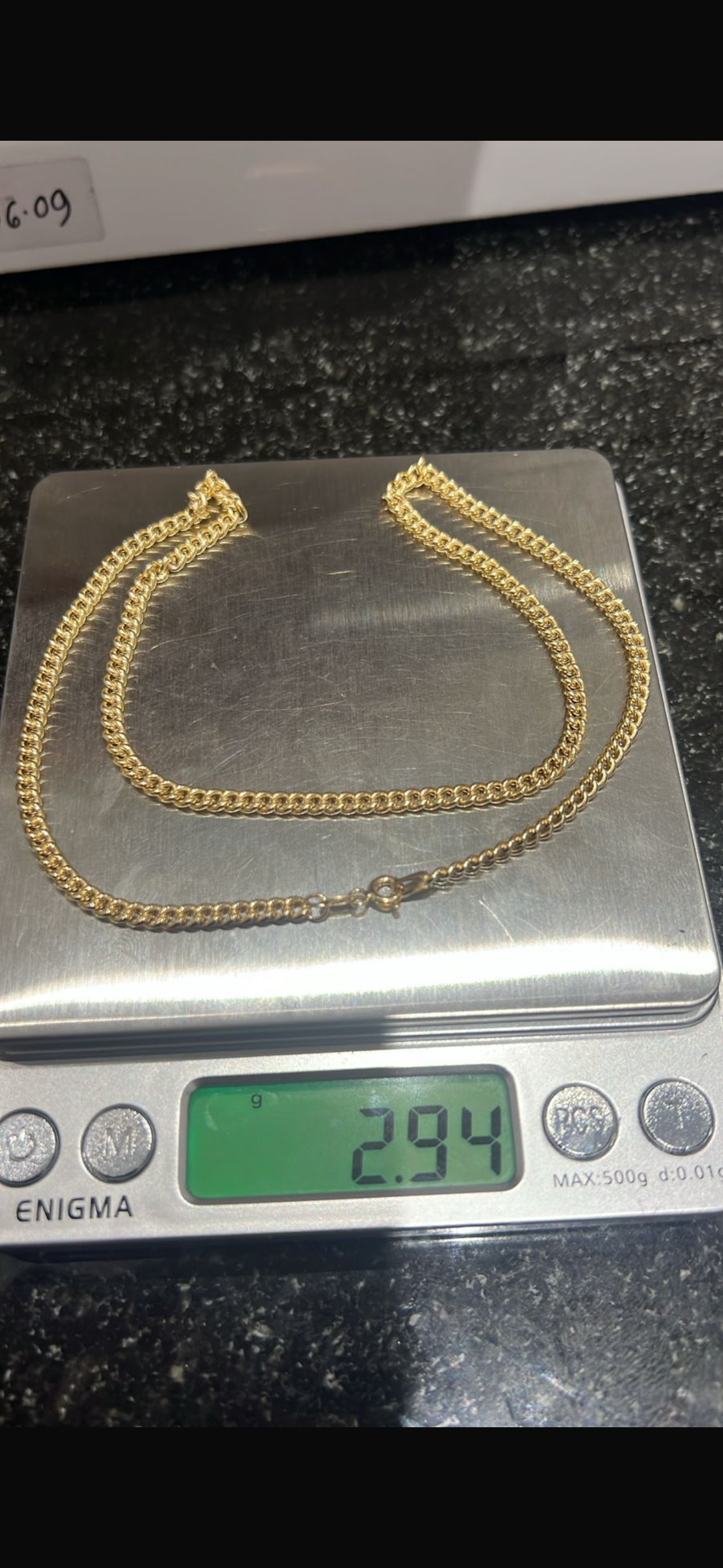 Degab 18 Karat Real Cuban Gold Chain Necklace 18 Inches