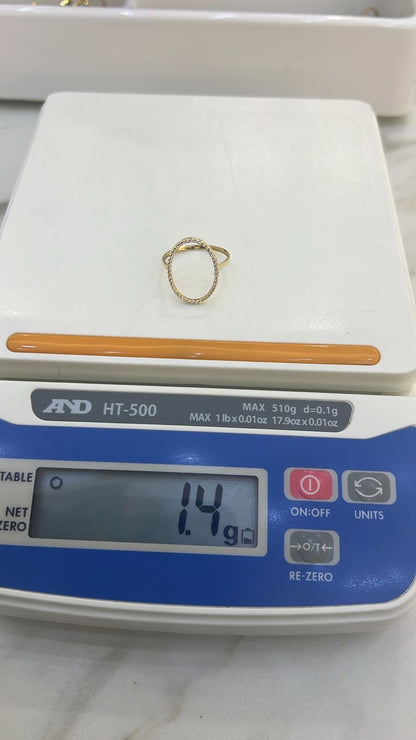Deggam 18ct Solid Gold Women Fashion Rings