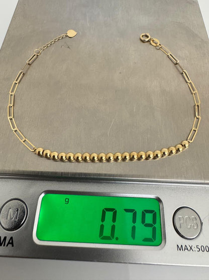 18K Solid Gold Dainty Lightweight Bracelet | Very Fragile (1g) (Extra)