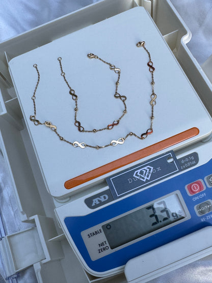Defag 18K Pure Gold Bracelets (7.5 inches) & Anklets (10.5 inches)