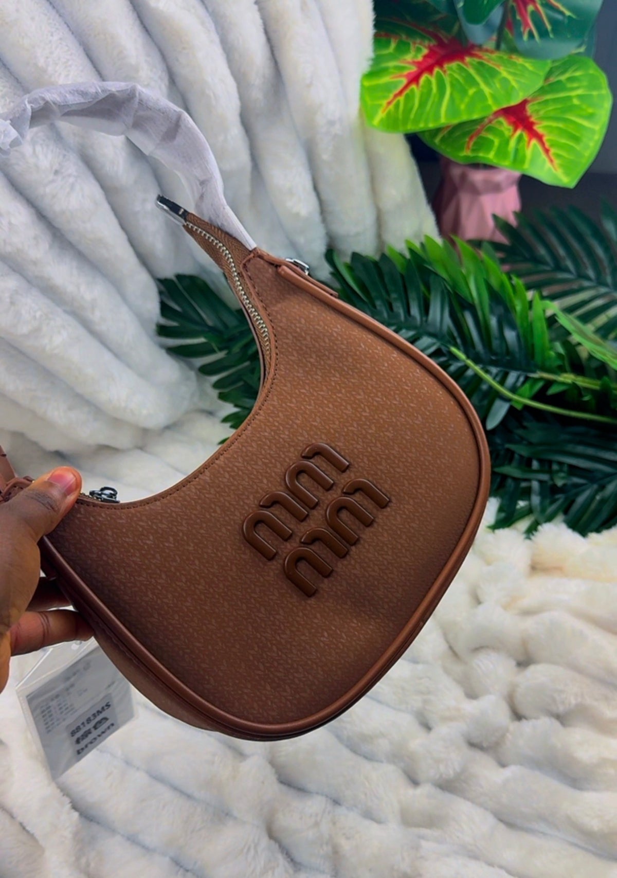 MM Fabric Textured Brown Shoulder Handbag for Women | LARYZ Everyday -031