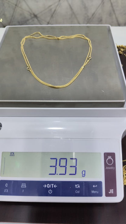 18K Solid Gold Franco Chain Necklace  | 16”-22” | Lightweight | 2.0 - 2.6g