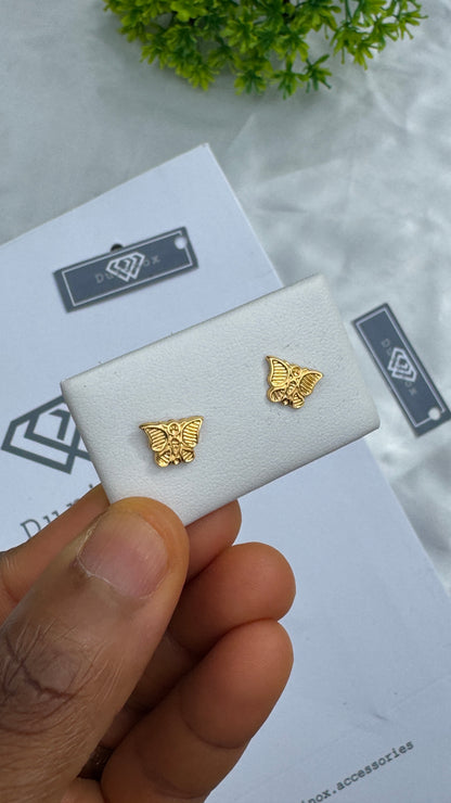 18 Karat Solid Gold Screw Stud Earrings
