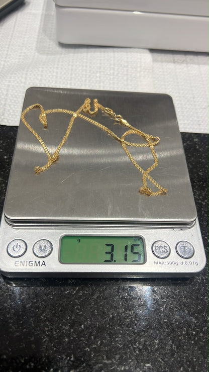 18ct Solid Gold Carpet Chain 18 - 22 Inches | 2.6g & 3.1g