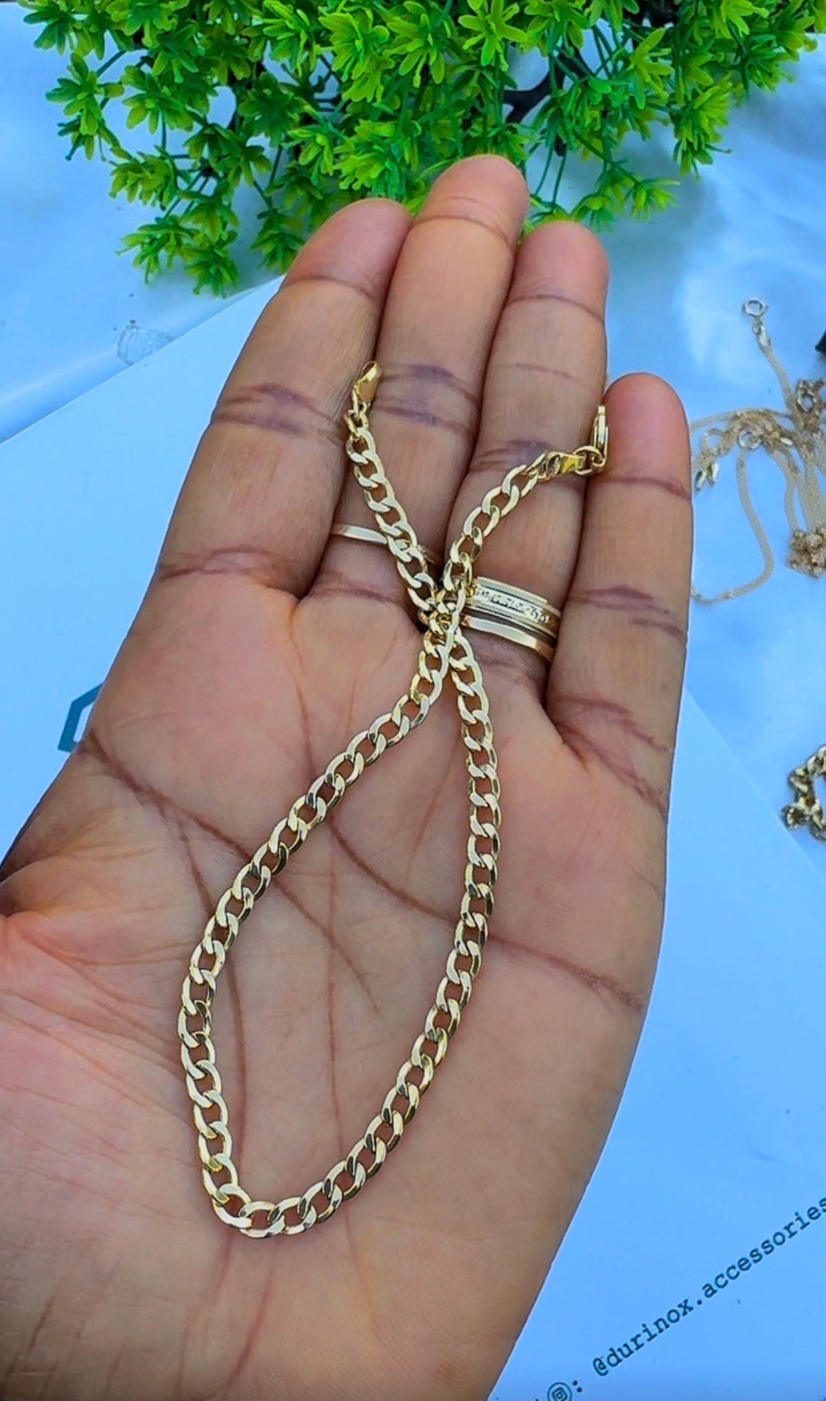 18K Solid Gold Cuban Anklet | 10 Inches | 3.24g