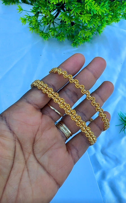 21 Karat Real Gold Bangles With Extension - 8 Inches | 8.3g | 12.2g