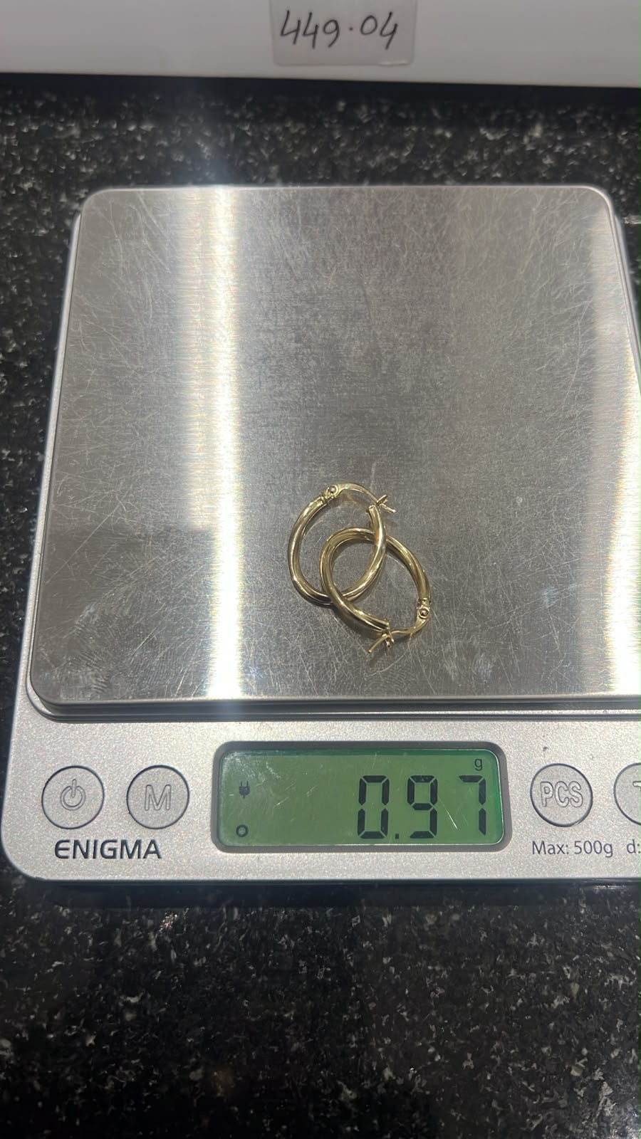 18K Solid Gold  Polished Hoop Earrings | 0.9g & 1g