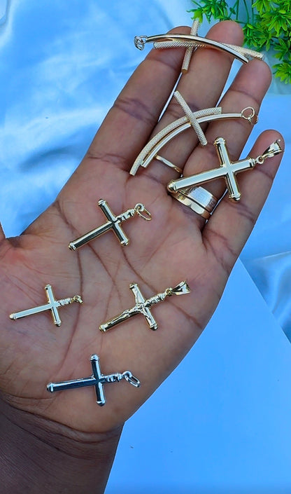 18K Solid Gold Cross Pendant | 1.8g