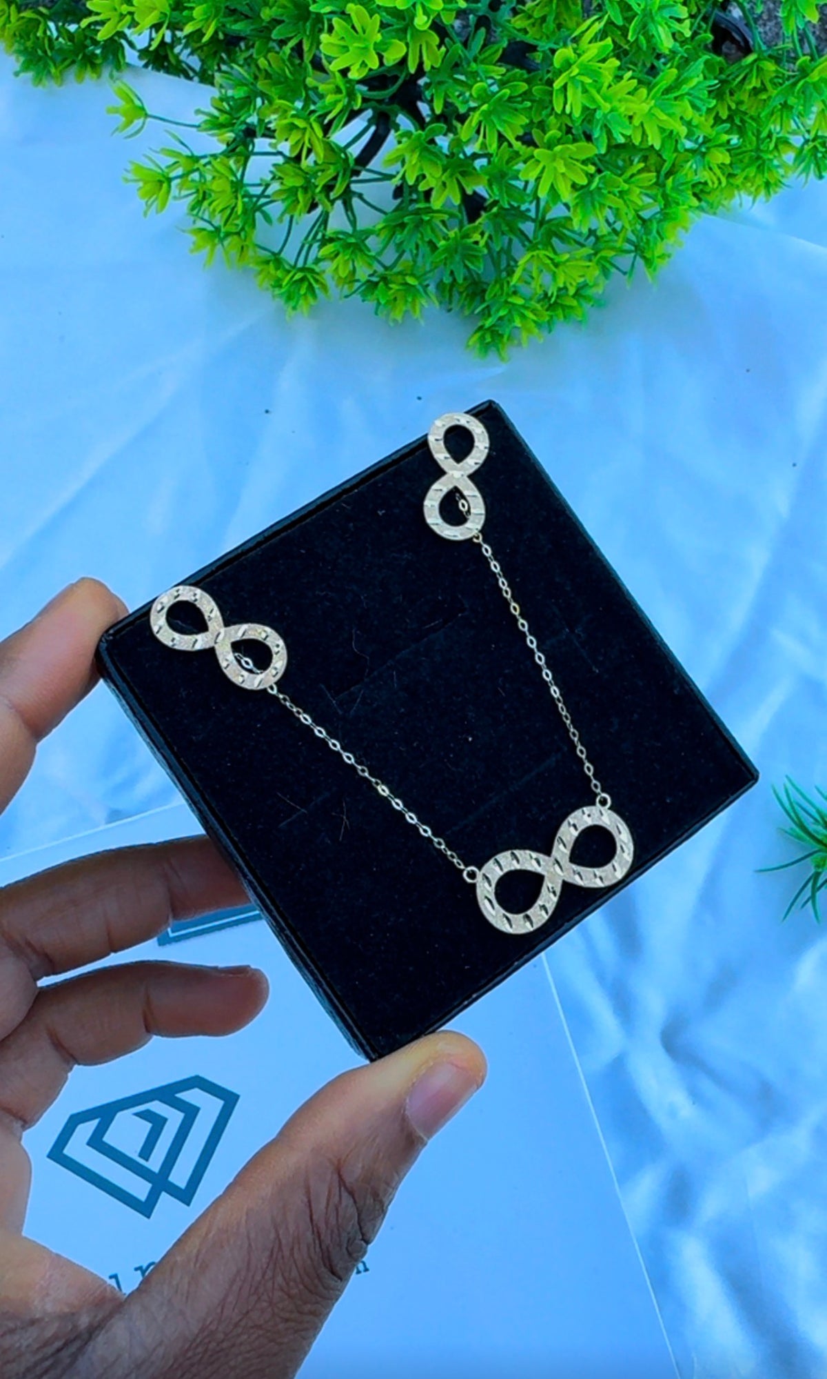 18K Solid Gold Infinity Instant Chain Necklace - 2.0g | 18 Inches