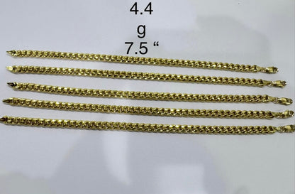 Durab 18ct Solid Gold Cuban Bracelet 7.5 Inches