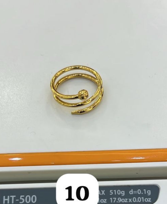 Deggam 18ct Solid Gold Women Fashion Rings