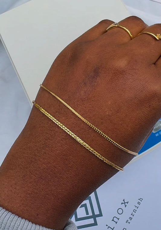 Dufagg 18K Pure Gold Bracelets