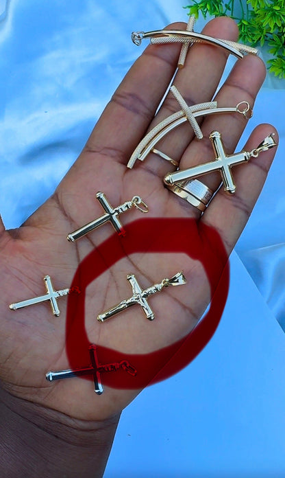 18K Solid Gold Cross Pendant | 1.8g