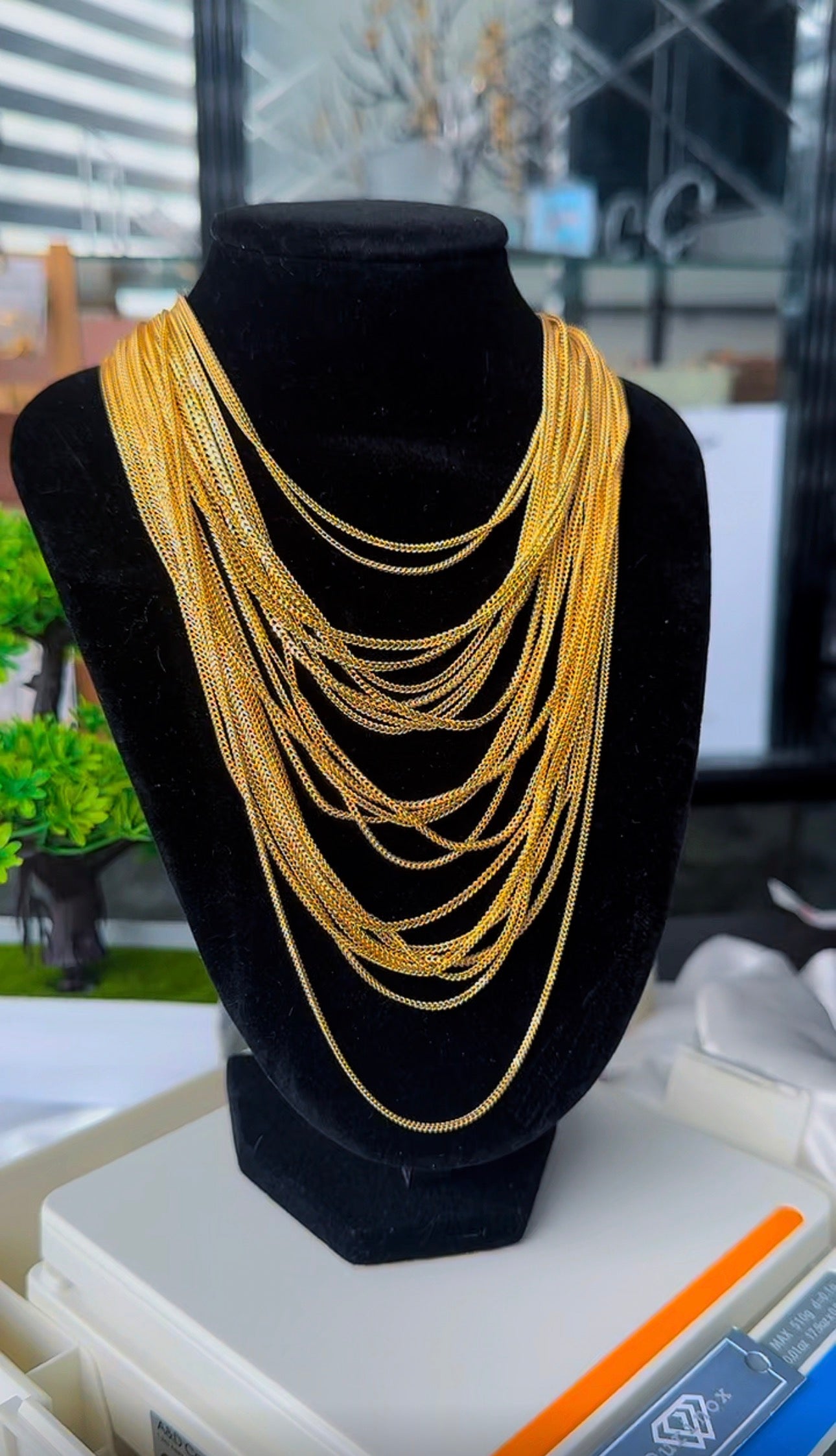 18K Solid Gold Franco Chain Necklace  | 18” - 24”
